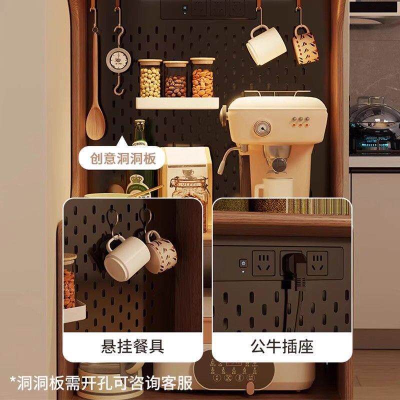 实木餐边柜咖啡柜收纳柜厨房一体靠墙储物柜家用小型置物柜茶水柜