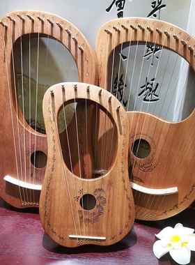 单莱雅LY16琴初板学者16里尔琴里拉琴10弦lyre琴7弦音弦小众乐器