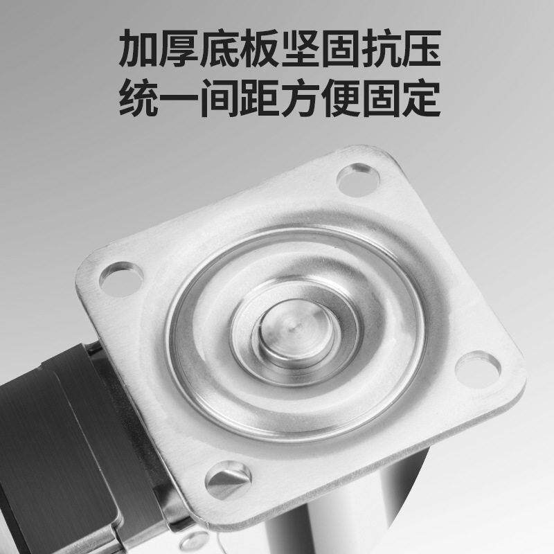 不锈钢低重心3寸轮304尼龙轮重型脚轮工业设备转向脚轮