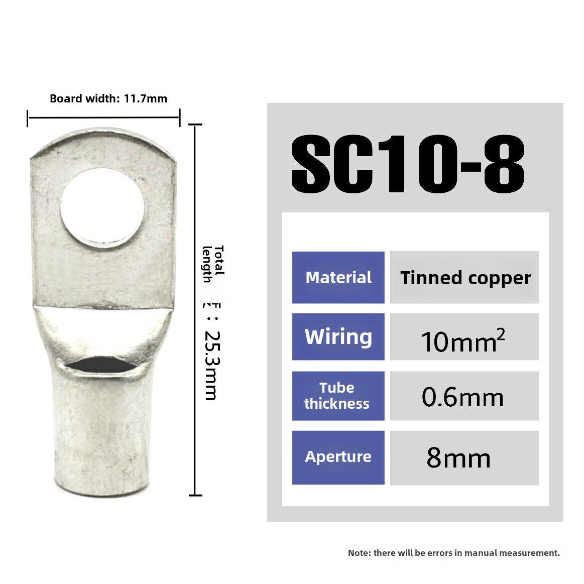 100铜Sc10-8窥视铜端子排/铜端子/线鼻/铜连接器10平方米