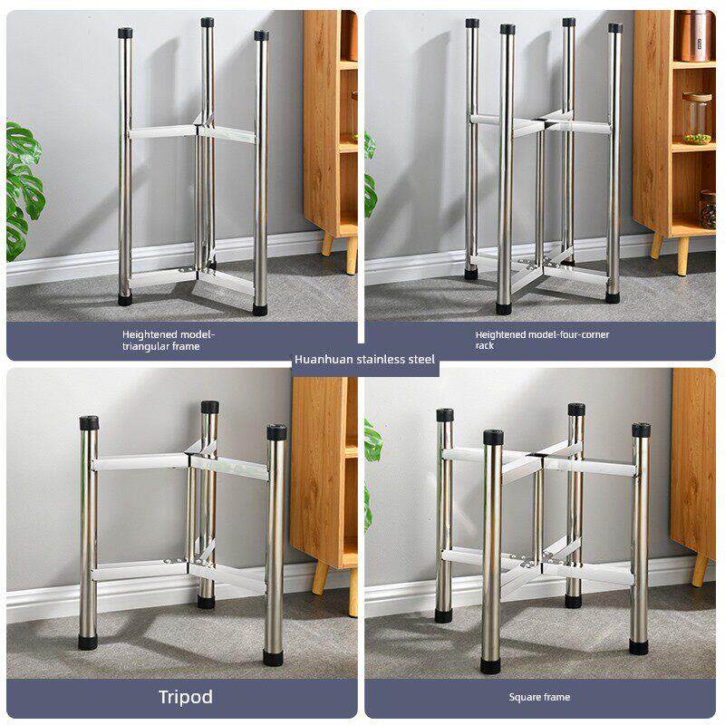 304不锈钢汤桶架子厨房水桶角架商用保温桶架水桶底座支架水桶架