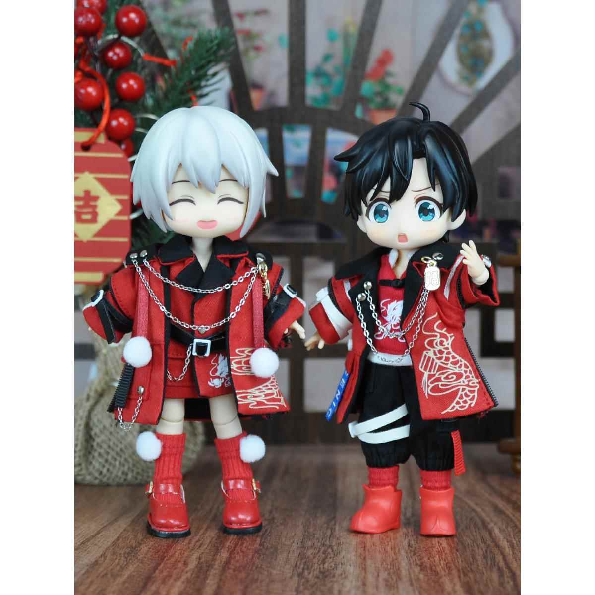YMY ob11娃衣新年过年12分bjd衣服拜年服冬装GSC素体Mollyob22