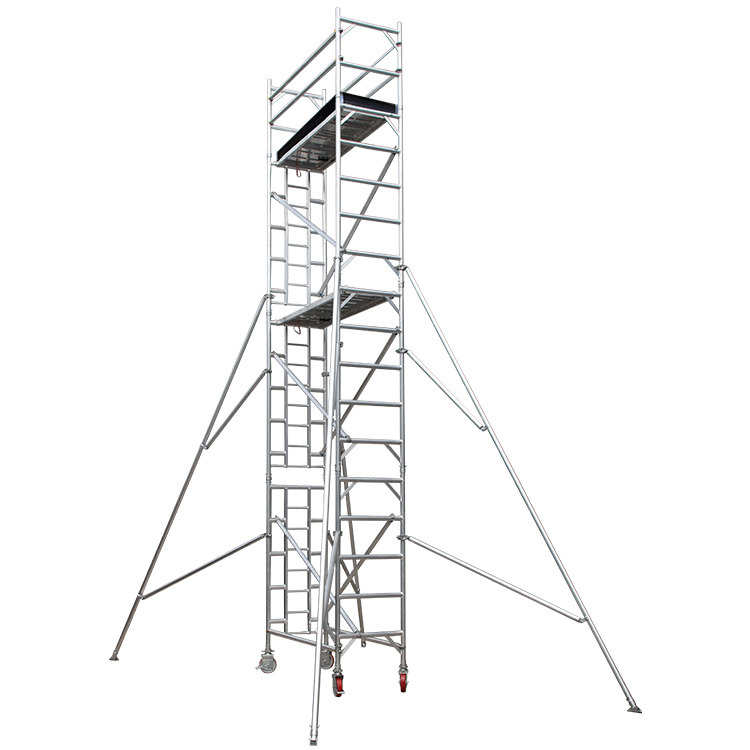 折叠铝合金可工程爬梯装脚手架平台快架子装修移动瑞脚梯居