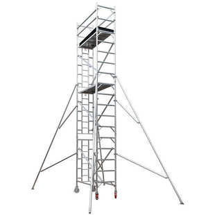 瑞居铝合金折叠架子快装 修爬梯平台梯脚手架 脚可移动工程装