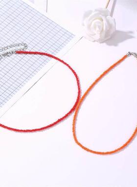 Ethnic Style Fashion Beaded Necklace Colorful Short choker