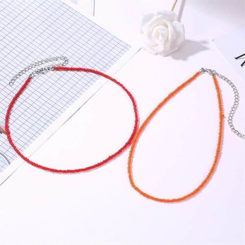 Ethnic Style Fashion Beaded Necklace Colorful Short choker