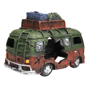 海底沉残骸装饰船舵鱼虾小船躲避摆件鱼缸仿真树脂套餐造景屋汽车