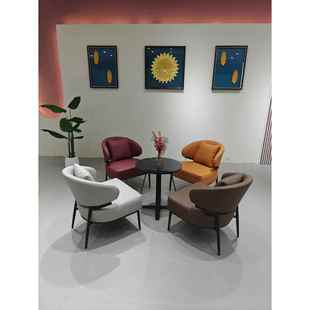 棕色 08477 灰C色22把起发现代简约休闲椅阳台卧室布艺