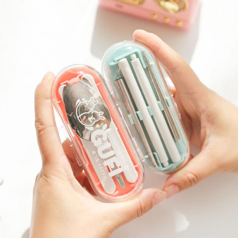 折叠筷子折叠餐具筷收纳盒可携式筷盒子可携式可携式筷子餐具套组
