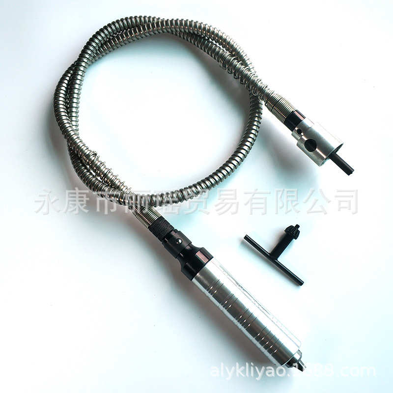 电磨机电钻软轴金属软管+4mm手柄 雕刻延长不锈钢软管加长线