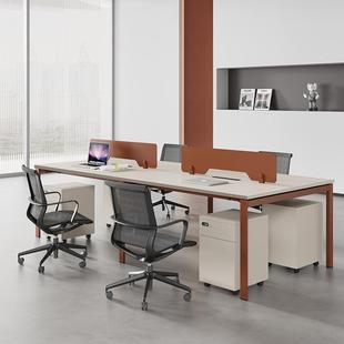 钢架办公桌室椅719组合四人位双2员人4工桌现桌代办公电脑桌工位