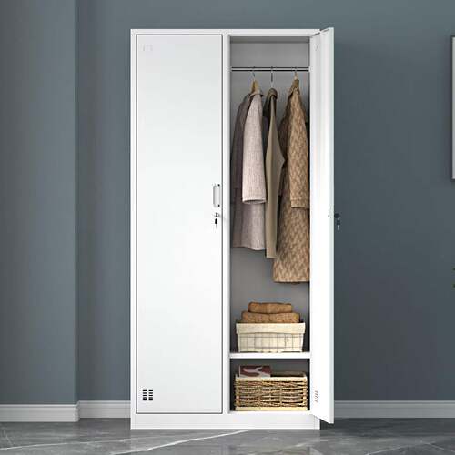 2门更衣柜钢制铁皮柜学校宿舍衣柜二门储存柜员工柜学生柜