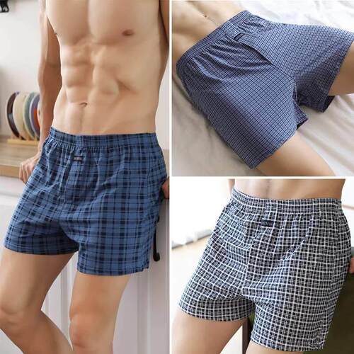 Mens cotton underwear loose boxer shorts宽松平角裤男式