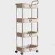 小推车置物架多层零食移动架落地卧室浴室收纳客厅厨房储物架