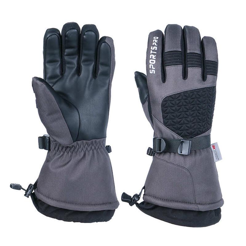 冬季保暖防风防水五指滑雪手套 加厚登山骑行运动男女款通用手套