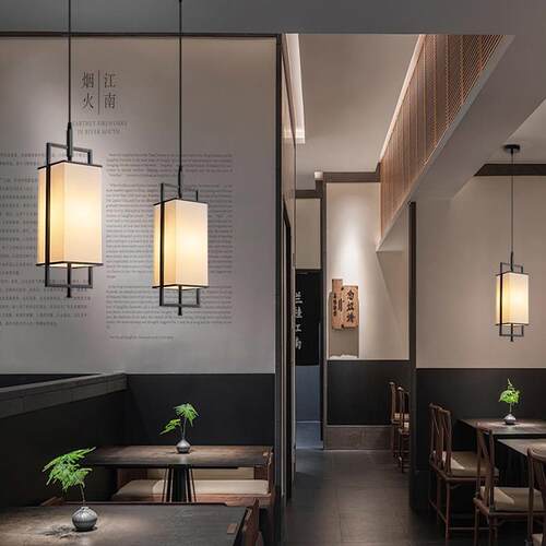 宋氏美学小吊灯卧室床头灯过道玄关餐饮饭店吧台卡座新中式吊线