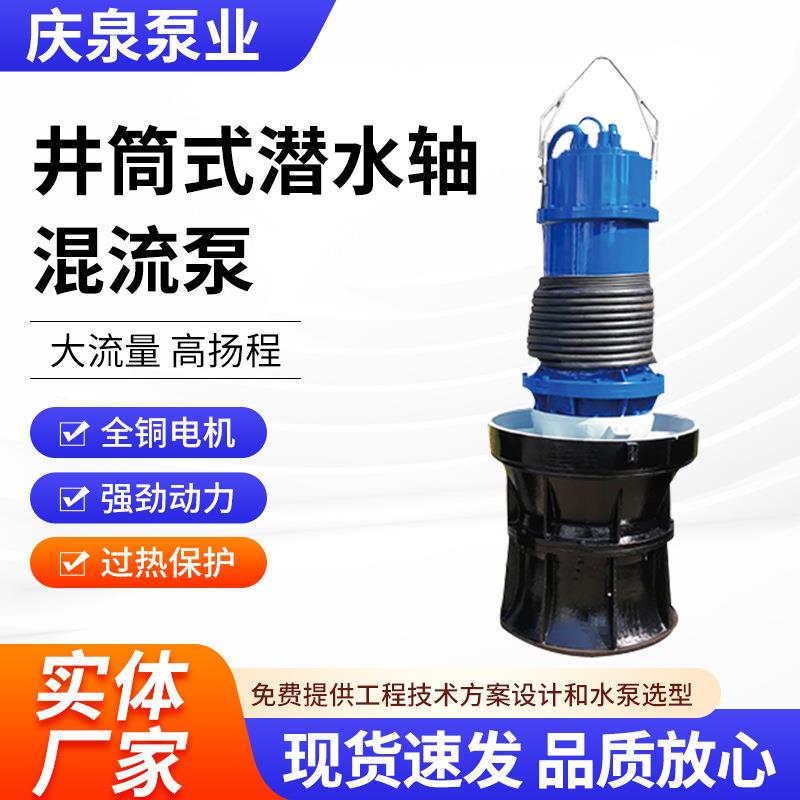 潜水轴流泵高扬程立式雪橇式潜水防洪排涝急防汛抽水泵防洪防汛