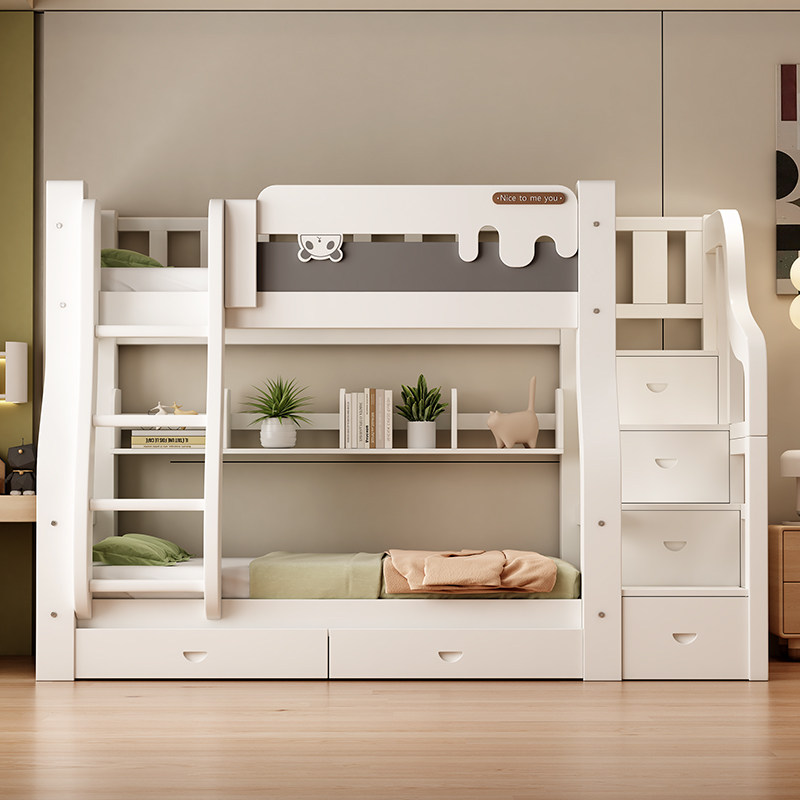 新款实木上下床双层子母床加厚两层高低床双人床小户型上下铺木床,住宅家具,高低/子母床,淘宝优惠券,粉丝福利购,淘宝优惠卷