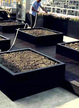 热卖方形玻璃钢种植花箱大号户外景观花盆落地式花盆花箱绿植