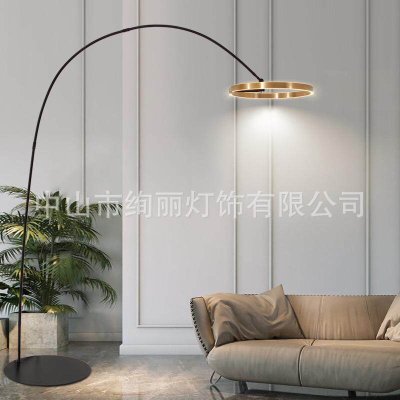 后现代简约钓鱼落地灯卧室客厅沙发别墅样板间北欧时尚抛物线灯具