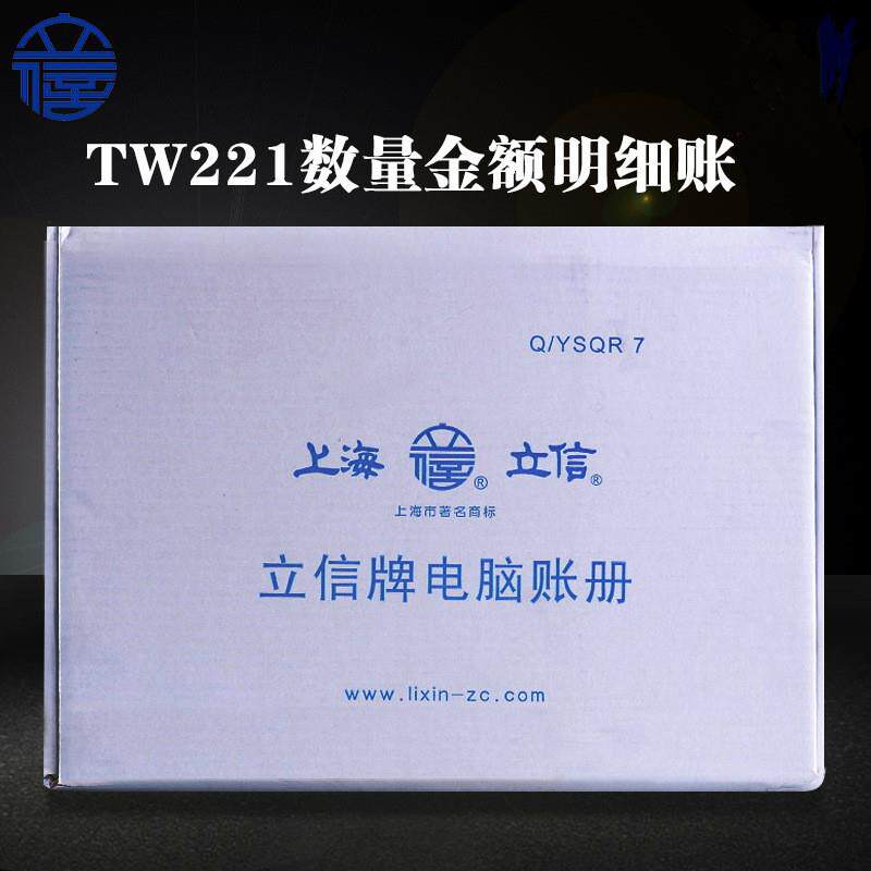 立信TW221三栏多栏式数量金额明细账电脑账册外币双币账本账册