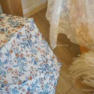 正品 系荔枝香雪花边刺绣森长柄伞小碎花复古i文艺雨伞s拍照长n柄