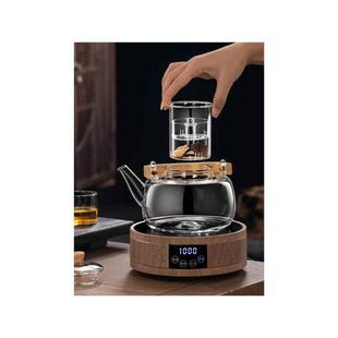 电陶炉煮茶器蒸煮一体玻璃泡茶壶家用茶具烧水壶套装 德国2024新款