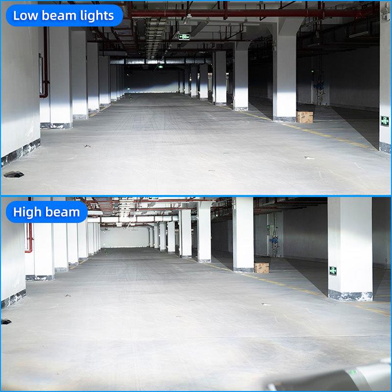 H7汽车LED大灯55W超亮6000K白光H4远近一体12V车灯改装9005前照灯