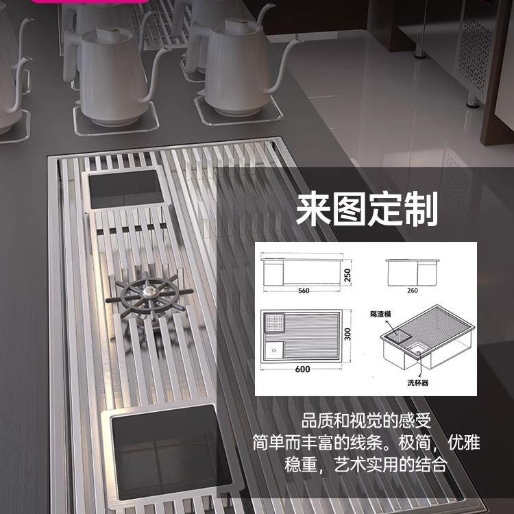 乐创新中式茶饮咖啡手冲台奶茶店酒吧冷藏保鲜水吧台操作台设备
