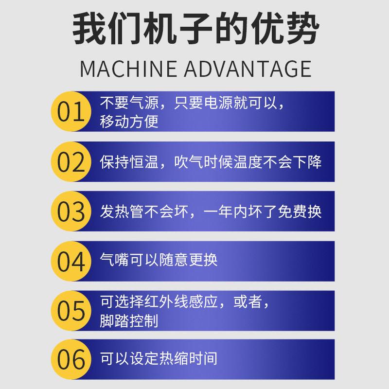坚0博热全自动烤缩套管缩机红JB-DO2/J外感应收36度热旋风受热均