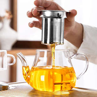 玻璃茶具套装 家庭小套装 家用客厅待客透明功夫泡茶壶茶杯一套护金