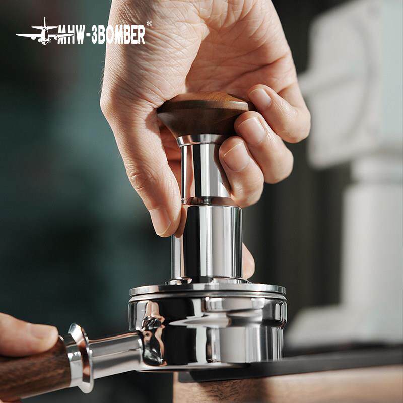 轰炸机MHW骑士冲击粉锤 恒定压力意式咖啡压粉器咔嗒声粉碗通用58