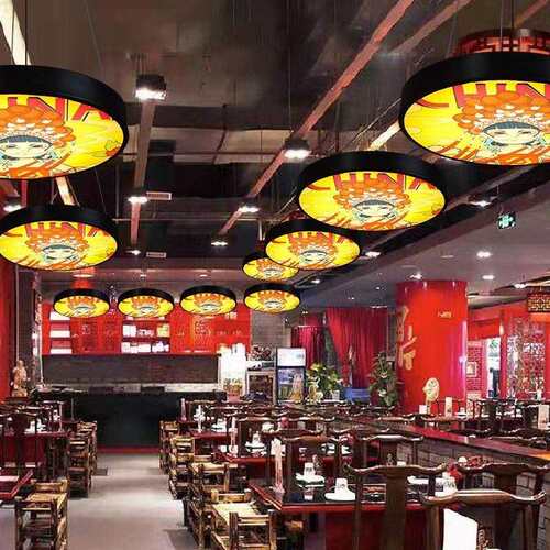 国潮风吊灯火锅店饭店灯笼餐饮店烧烤店餐馆吊灯餐饮店中国风吊灯