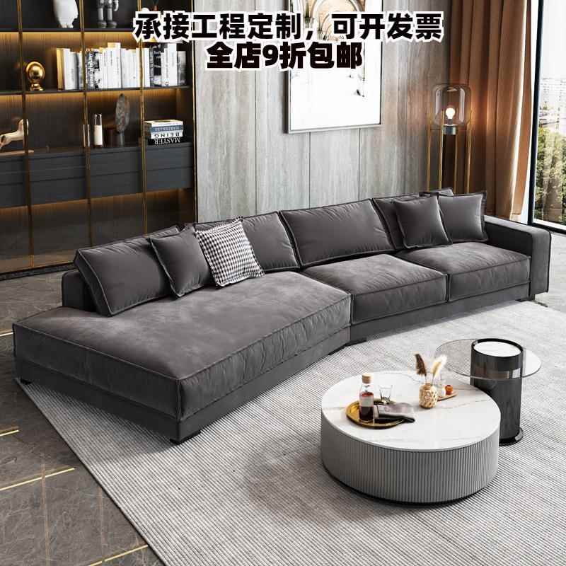 极简布艺沙发现代简约客厅家具三人位小户型网红款科技布沙发