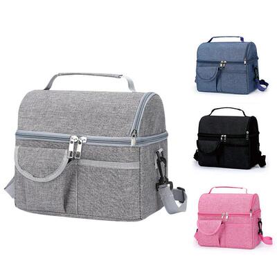 防水牛津布母乳保鲜包大号双层铝箔背奶包手提保温饭盒袋lunchbag