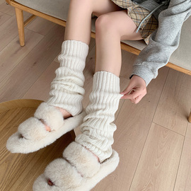 腿套女堆堆袜小腿袜jk套脚袜子，纯棉袜夏季白色，薄款春秋款针织袜套