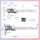 三色按键不锈钢卡尺0 内外径测量工具尺子 150mm电子数显游标卡尺