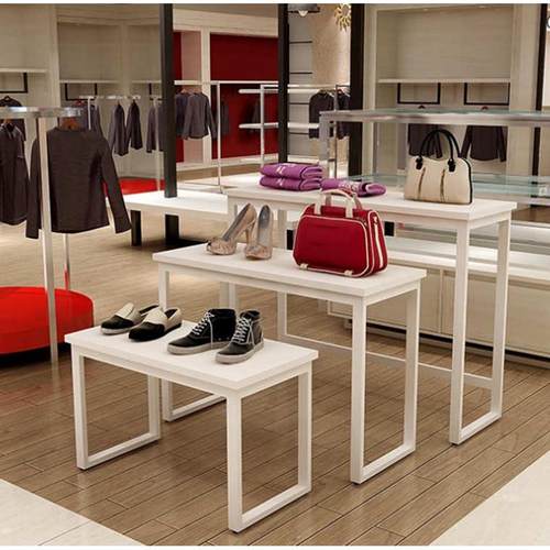 服装店高低台商场展示台展示架包包鞋架流水台橱窗中岛桌花店货架