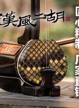 汉乐坊黑檀二胡乐器演奏级八方细腰龙头手工二胡HG68二胡乐器