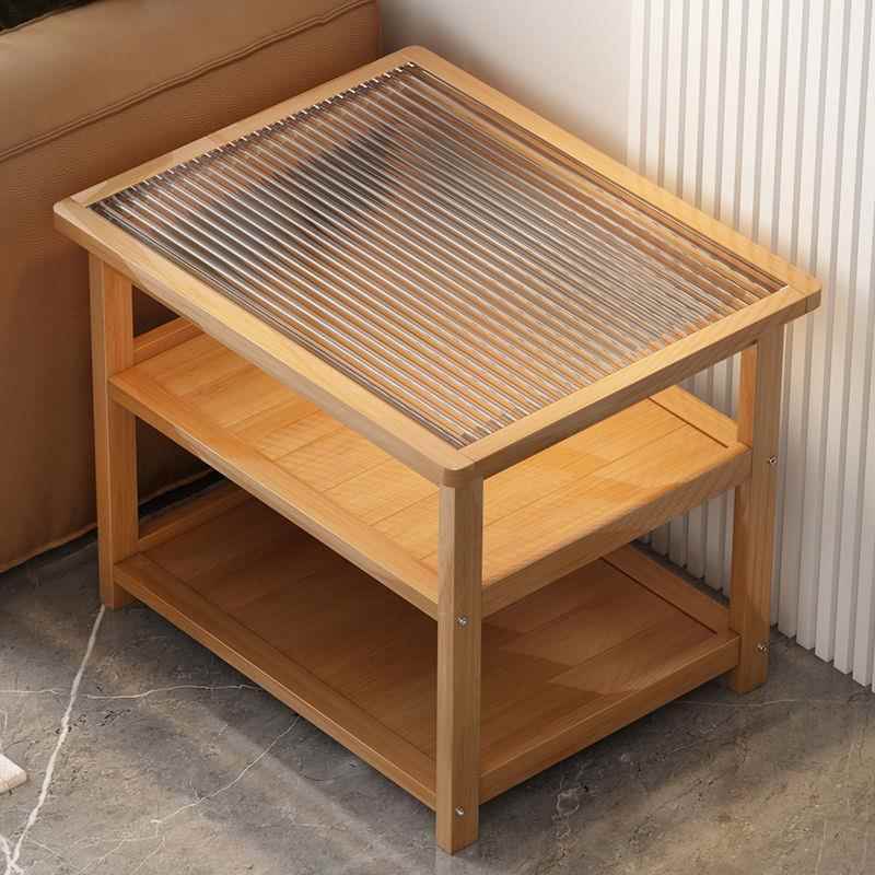 沙发边柜简约现代边几家用床头柜小桌子客厅实木茶几玻璃咖啡桌子