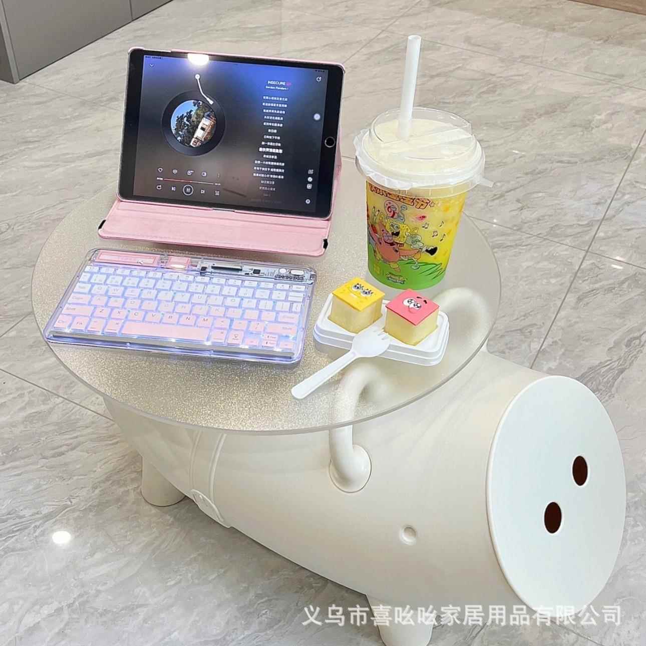 创意收纳茶几简约边值9126-416几卡通小猪儿童小茶几可桌子可爱高