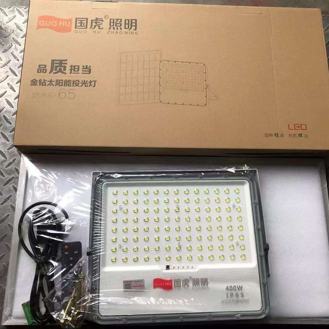 国虎照明太阳能照明灯户外防水太阳能投光灯光伏发电灯感应充电灯