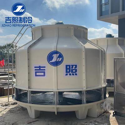 圆玻璃形钢却水轮机冷逆流式冷却塔塔工业横流式降温冷却水塔QXV