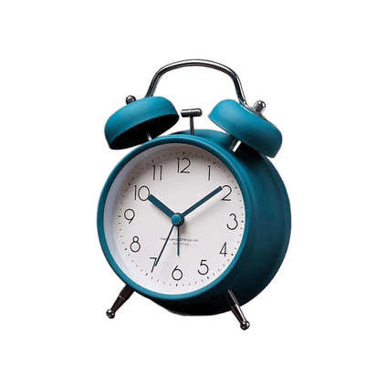 闹钟学生日韩简约欧式静音床头创意夜灯金属打铃小闹表厂家直销