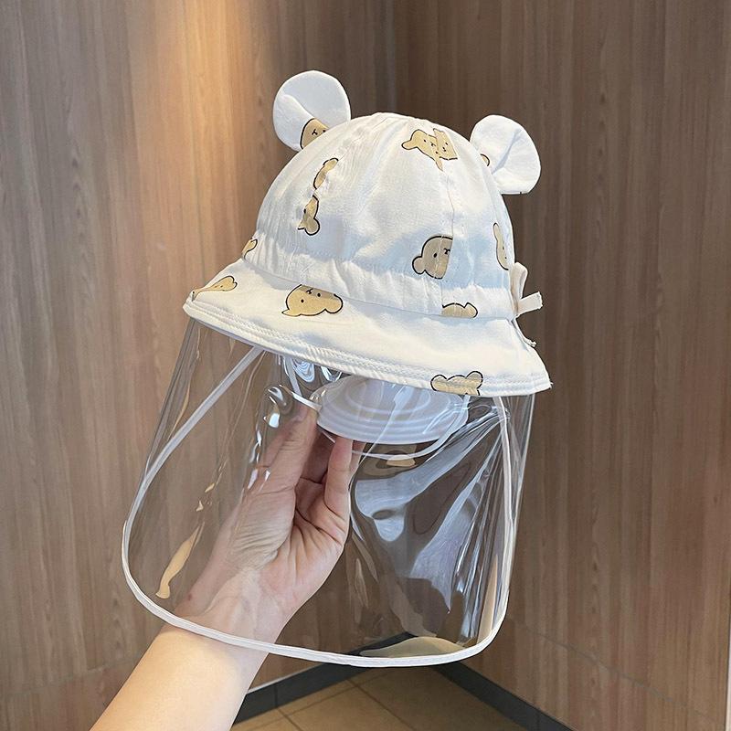 婴儿防护防护帽子飞沫面罩口袋巾