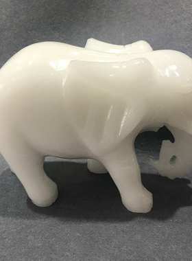 创意工艺品批发 白玉大象家居办公室装饰摆件阿富汗玉石摆件