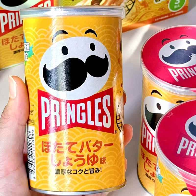 日本地域限定薯片三罐装日本进口薯片章鱼烧味奶油扇贝味薯片零食