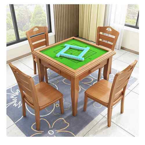 实木麻将桌餐桌正方形棋牌桌象棋手动麻将扑克桌两用简易手搓家用