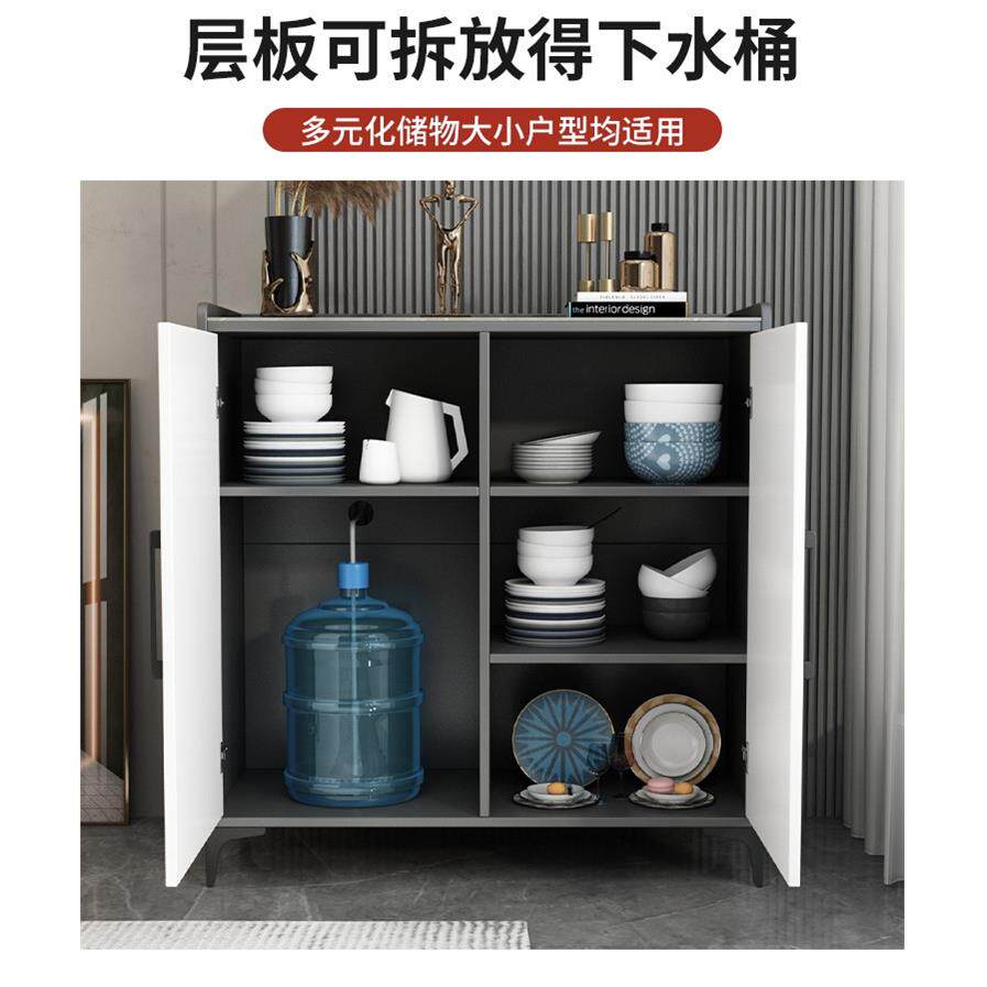 3Y定 制轻奢岩板餐边柜厨房柜客厅置物柜家用储物茶柜办公室双门