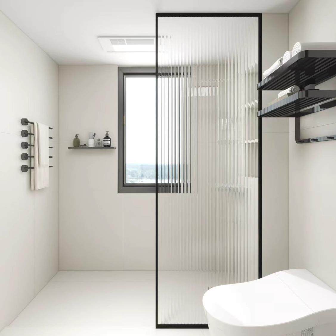 超白长虹水波纹钢化艺术玻璃隔断屏风客厅入户玄关卫生间浴室隔断